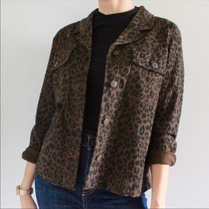 Anthropologie Sanctuary XL Leopard Print Jacket